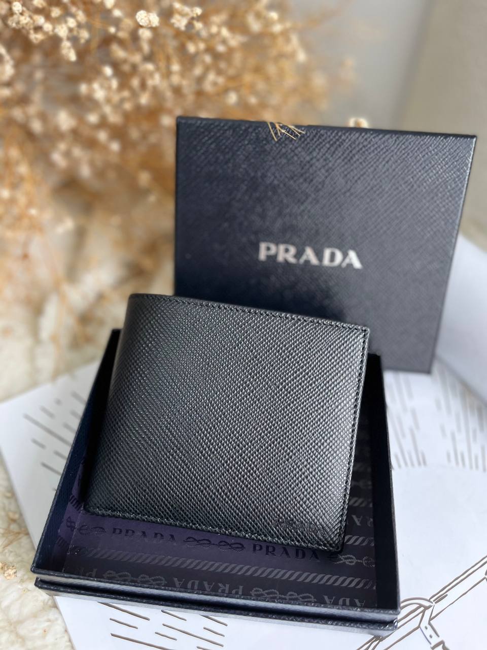 PREORDER Prada Bifold Men Wallet Brand new Milano Street